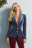 Blue Red Peak Lapel 2 Pieces Single Breasted Women Formal Suits
