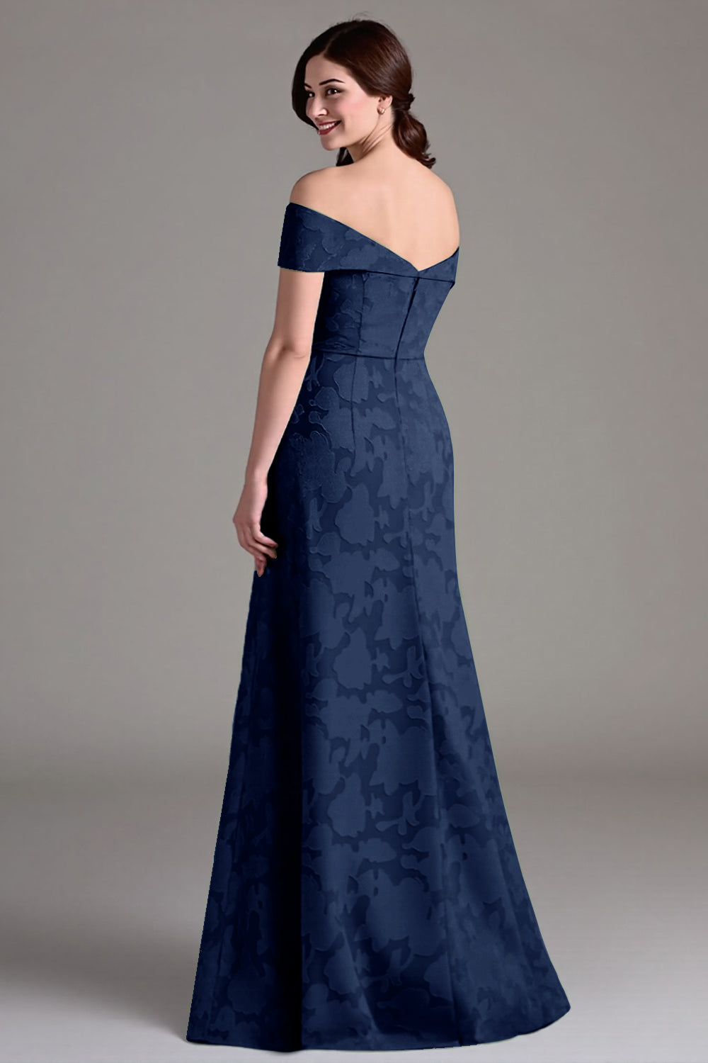 Eucalyptus A-Line Off The Shoulder Long Bridesmaid Dress