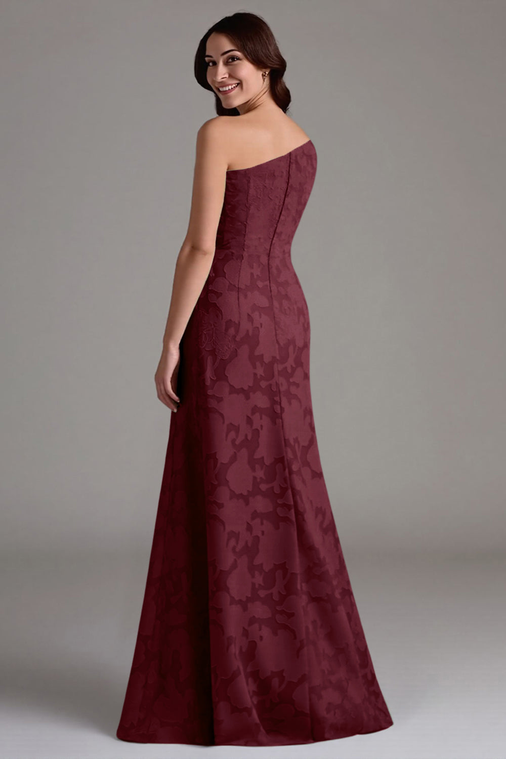A-Line One Shoulder Ruched Eucalyptus Long Bridesmaid Dress
