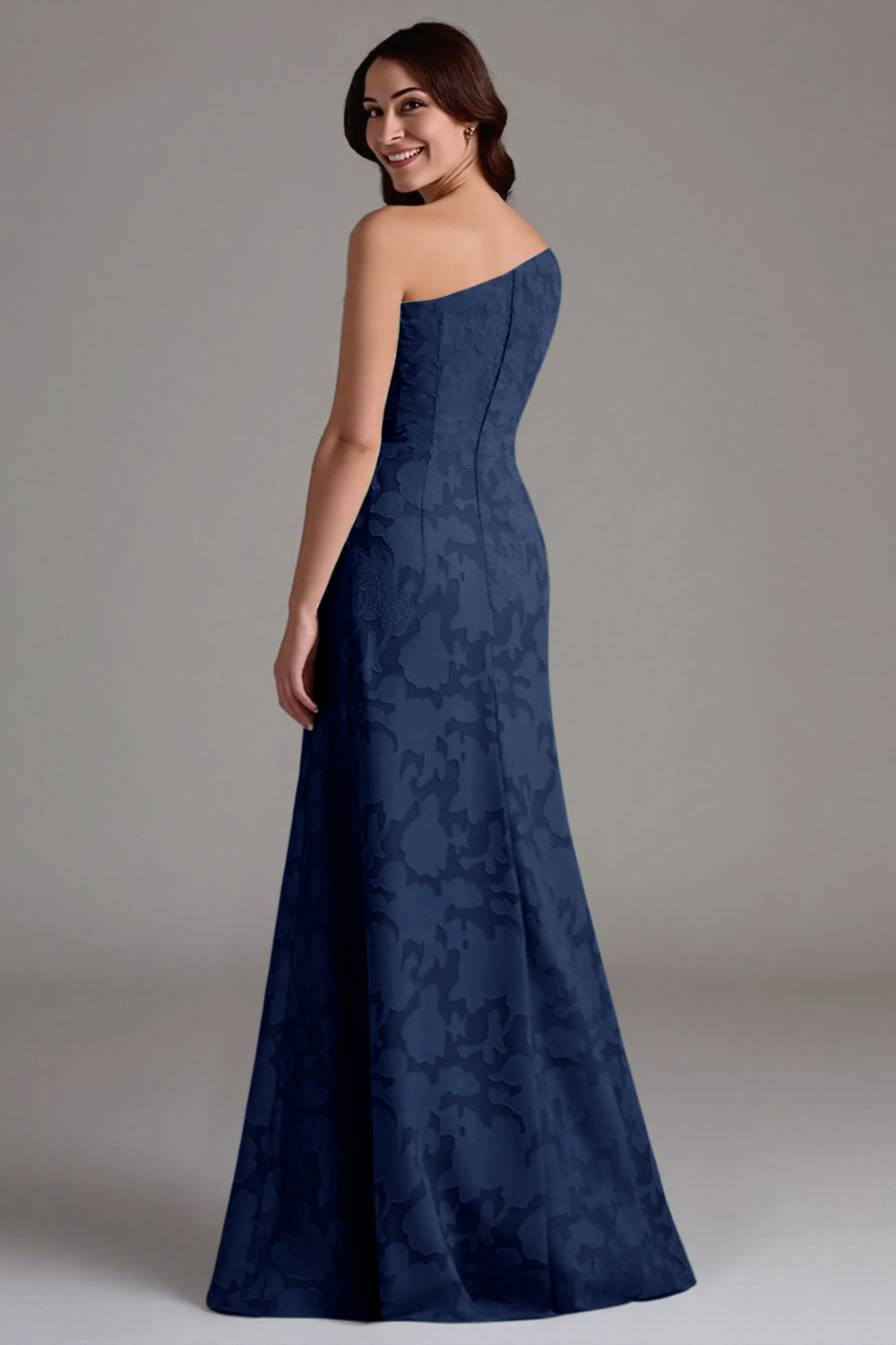 A-Line One Shoulder Ruched Eucalyptus Long Bridesmaid Dress