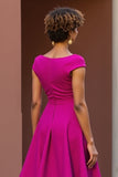 Dusty Rose A Line V Neck Ruched Long Mother Of The Bride Dress