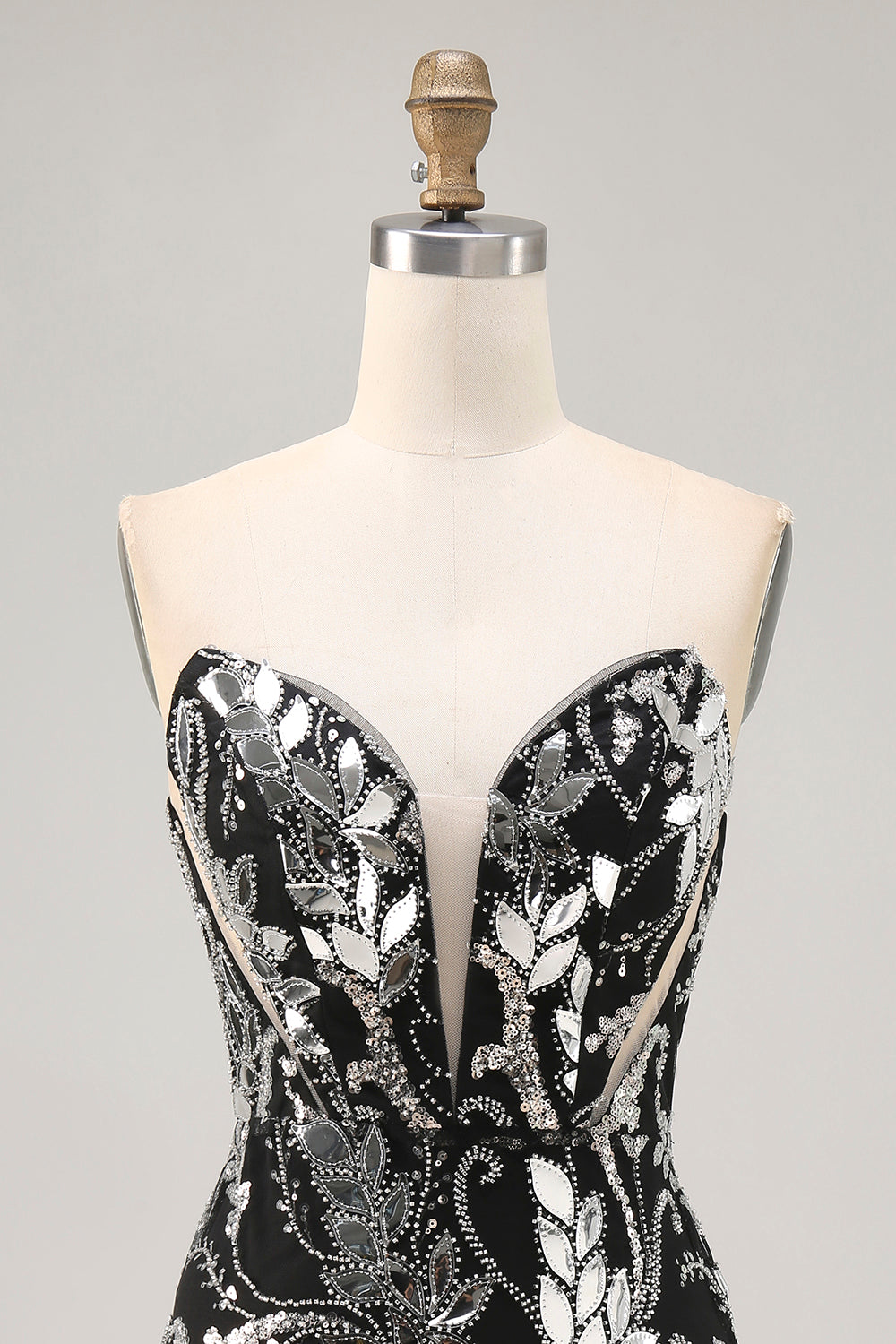 Sparkly Black Bodycon Sequins Short Cocktail Dress with Beading