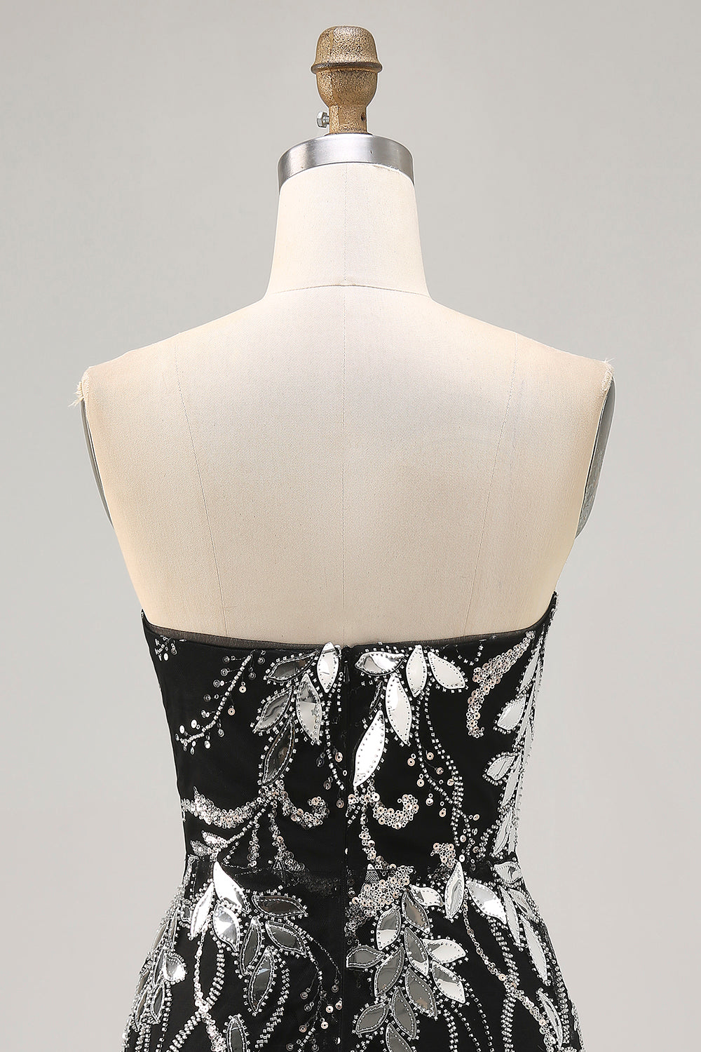 Sparkly Black Bodycon Sequins Short Cocktail Dress with Beading
