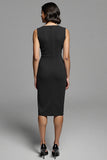 Grey Ruched Bodycon Midi Work Dress With Slit