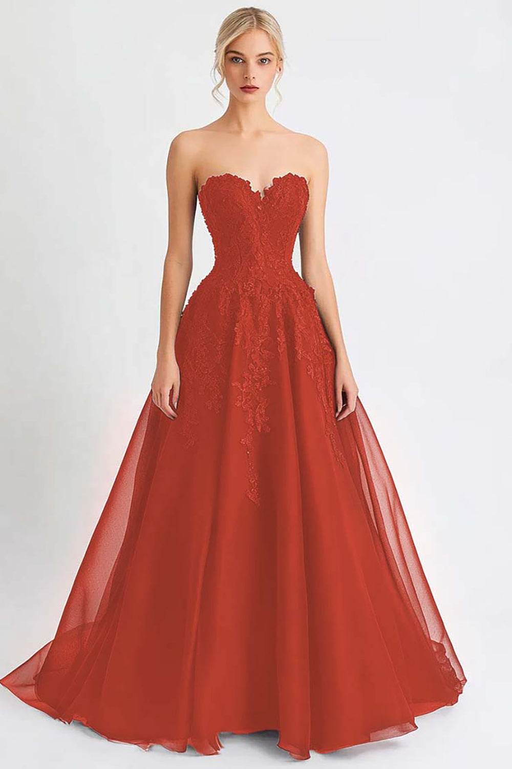 Black A Line Tulle Sweetheart Long Formal Dress with Lace