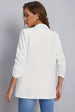 Casual White Shawl Lapel Women's Blazer
