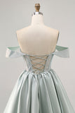 Sparkly Light Green A Line Corset Short Cocktail Dress
