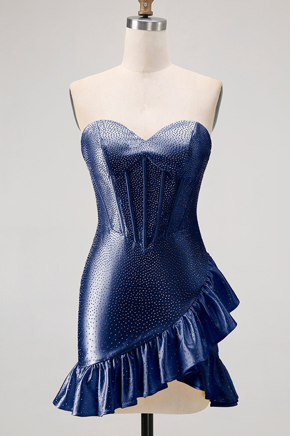 Sparkly Yellow Tight Sweetheart Corset Beaded Short Cocktail Dress with Ruffles