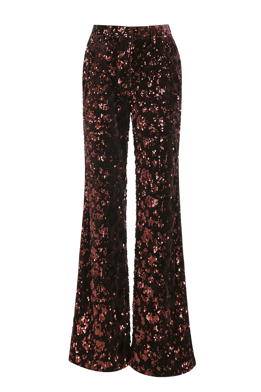 Coffee 2 Piece Peak Lapel Sequin Women's Prom Suit with Belt