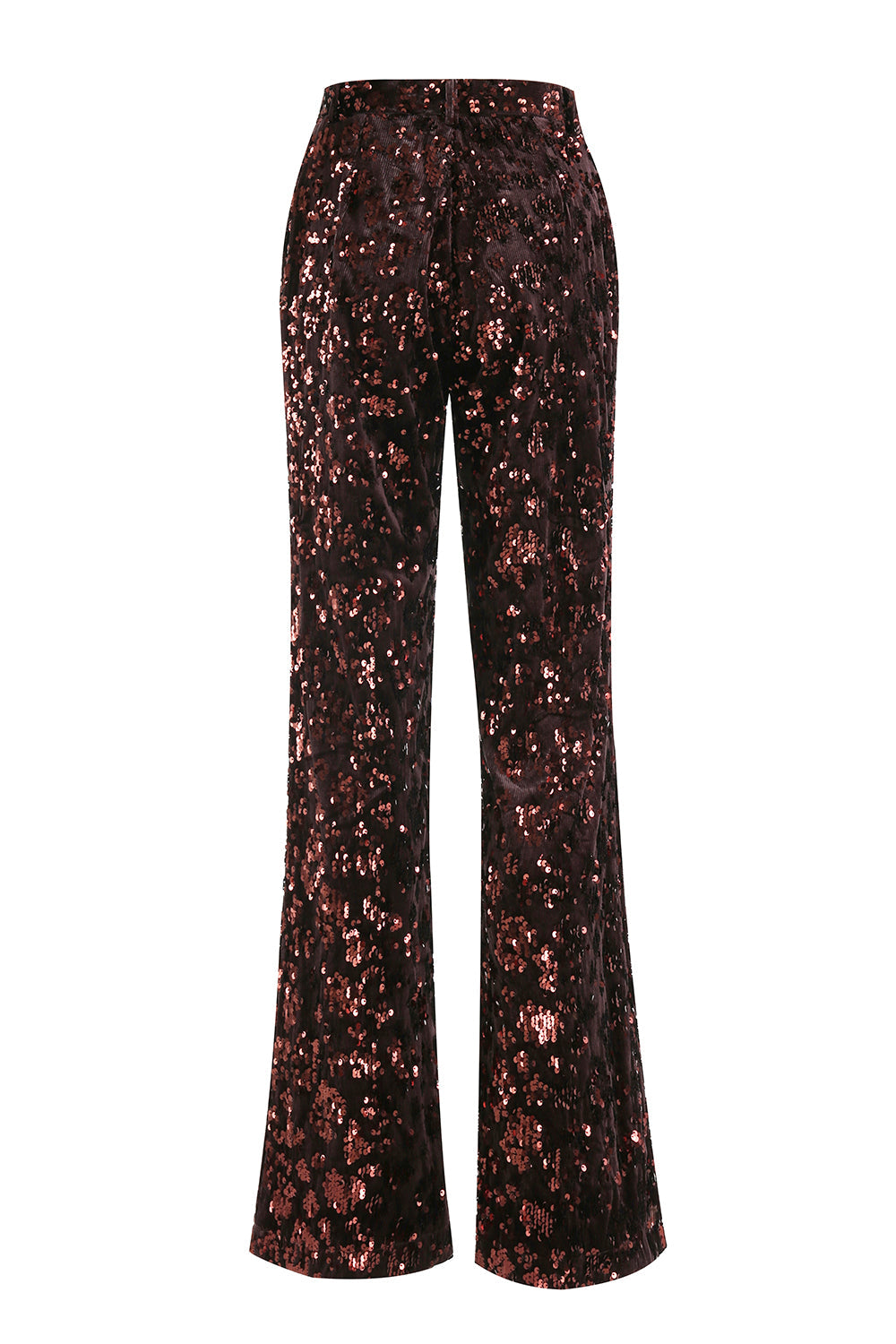 Coffee 2 Piece Peak Lapel Sequin Women's Prom Suit with Belt