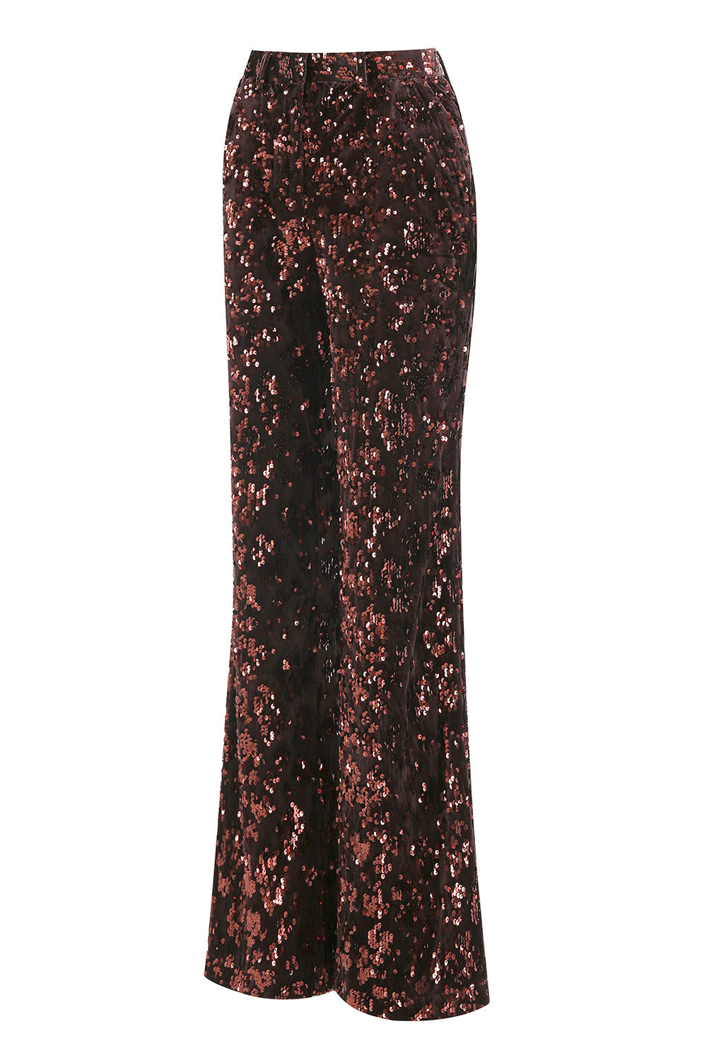 Coffee 2 Piece Peak Lapel Sequin Women's Prom Suit with Belt