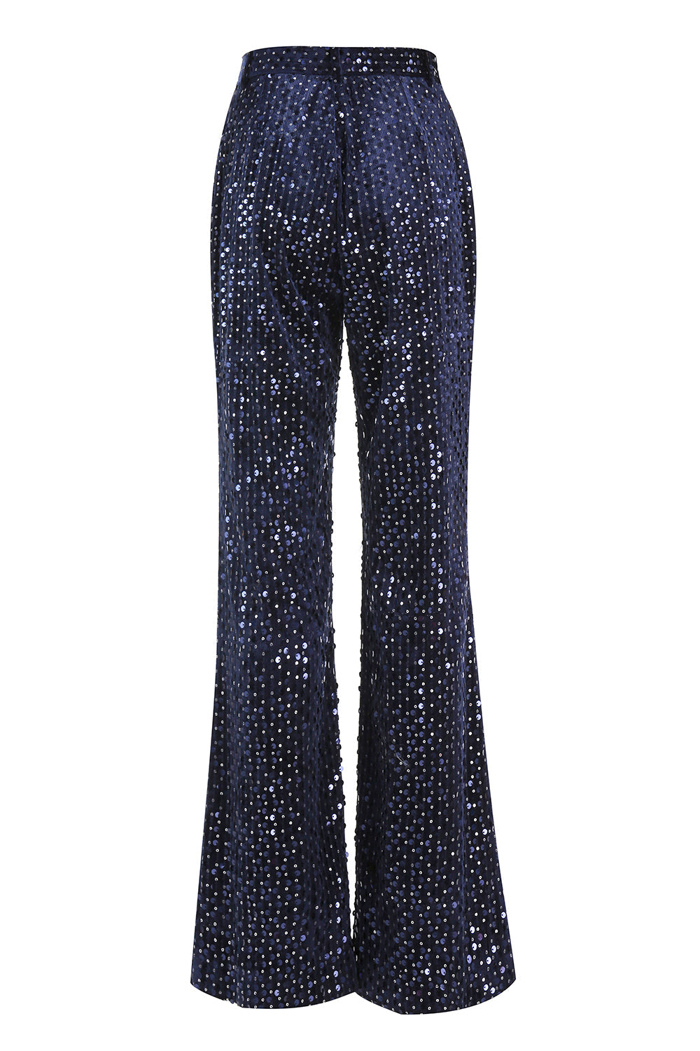 2 Piece Sequin Peak Lapel Double Breasted Navy Women's Prom Suit