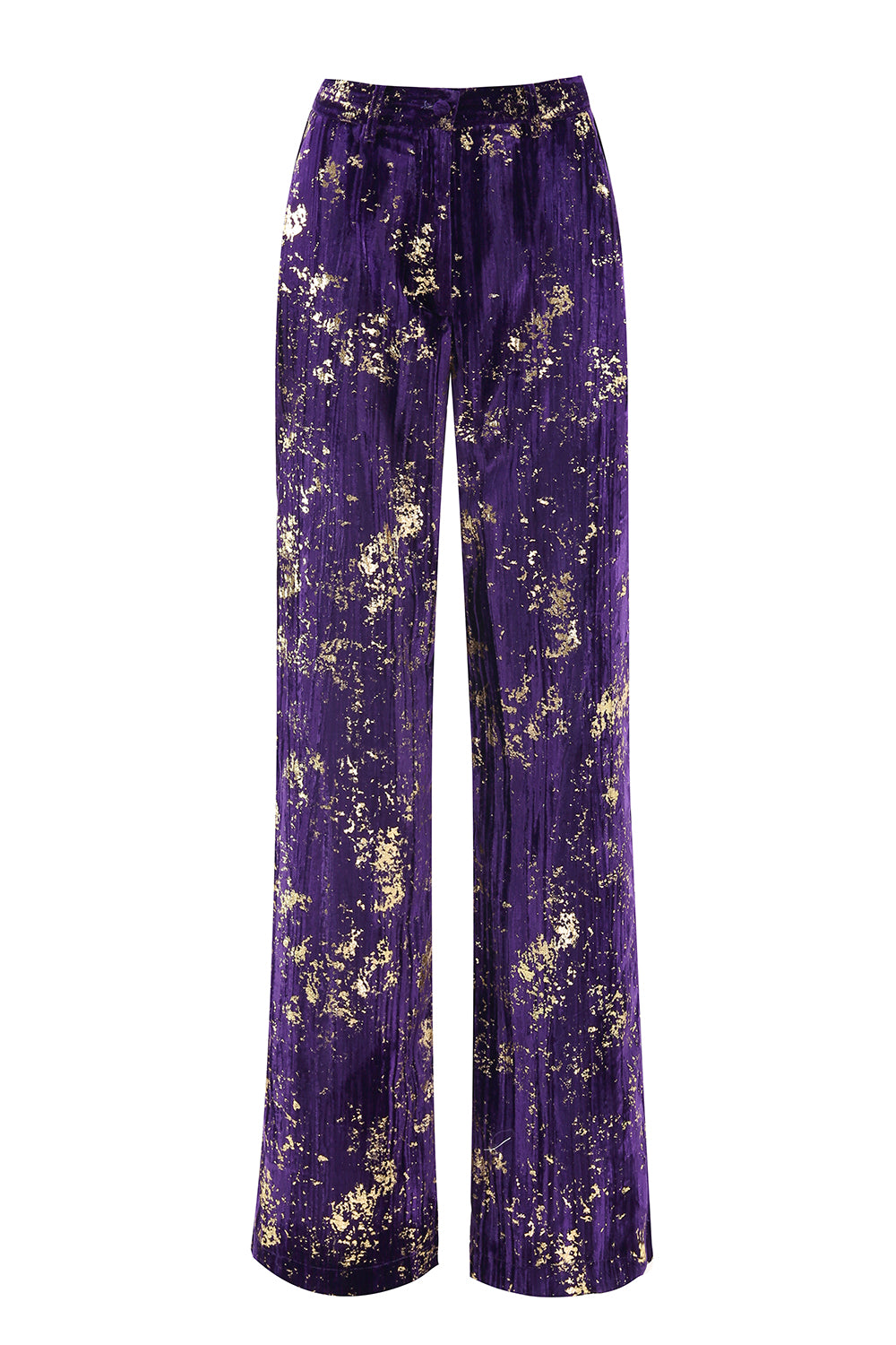 Sparkly Purple Velvet Notched Lapel Slim Fit Women 2-Piece Work Suits