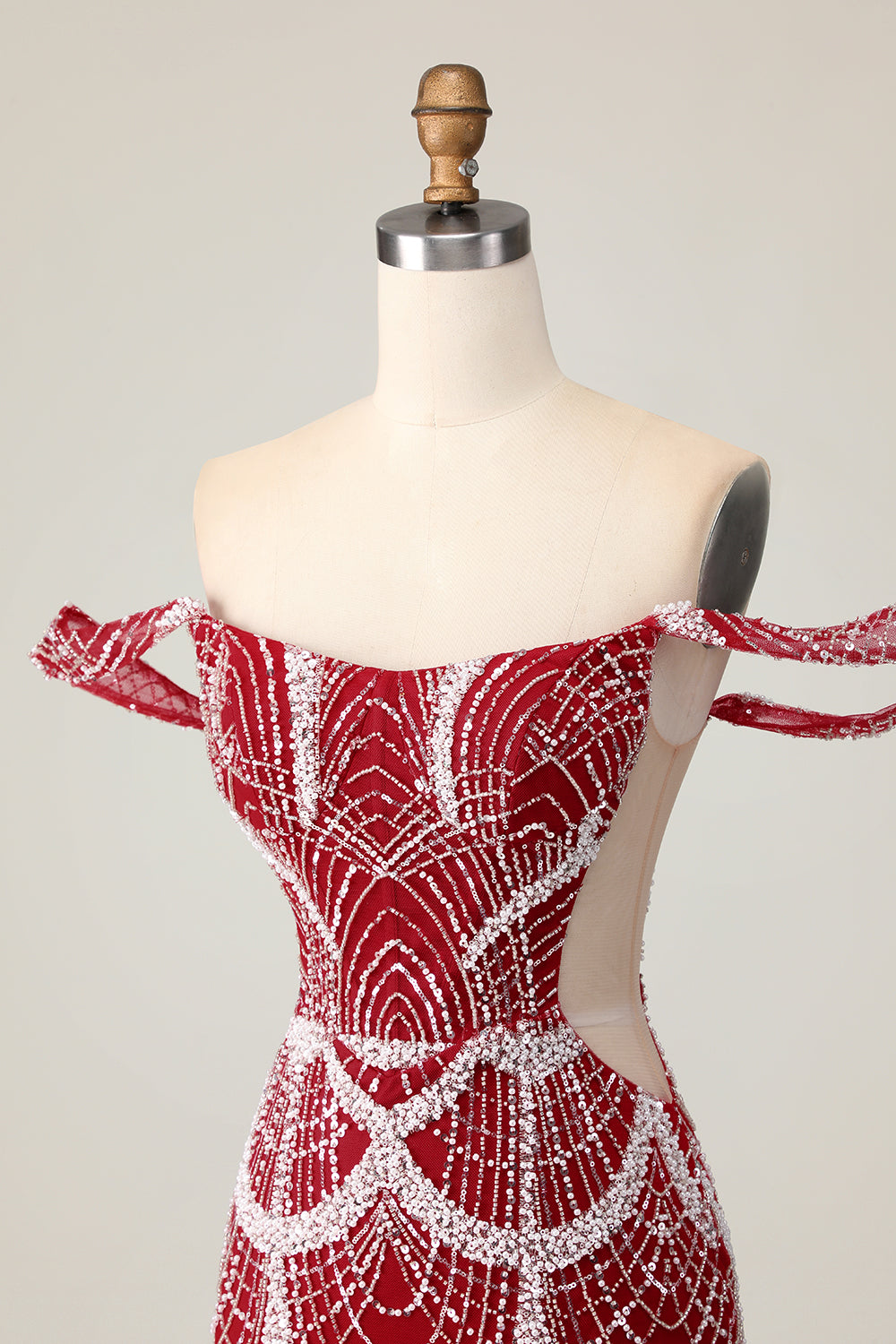 Sparkly Red Bodycon Short Cocktail Dress with Sequins