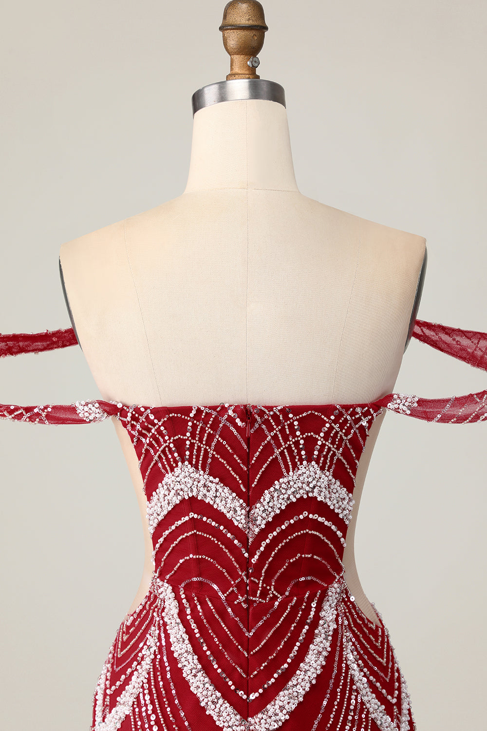 Sparkly Red Bodycon Short Cocktail Dress with Sequins