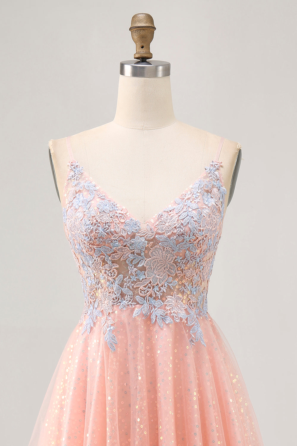Blush A Line Sequins Appliqued Short Homecoming Dress
