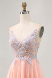Blush A Line Sequins Appliqued Short Homecoming Dress