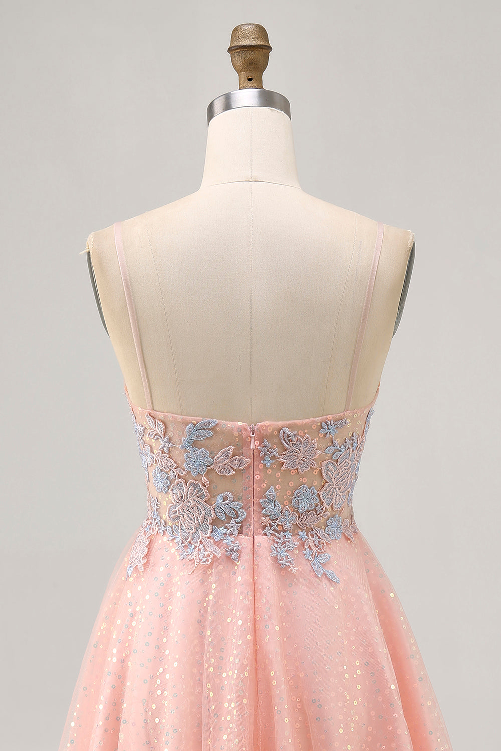 Blush A Line Sequins Appliqued Short Homecoming Dress