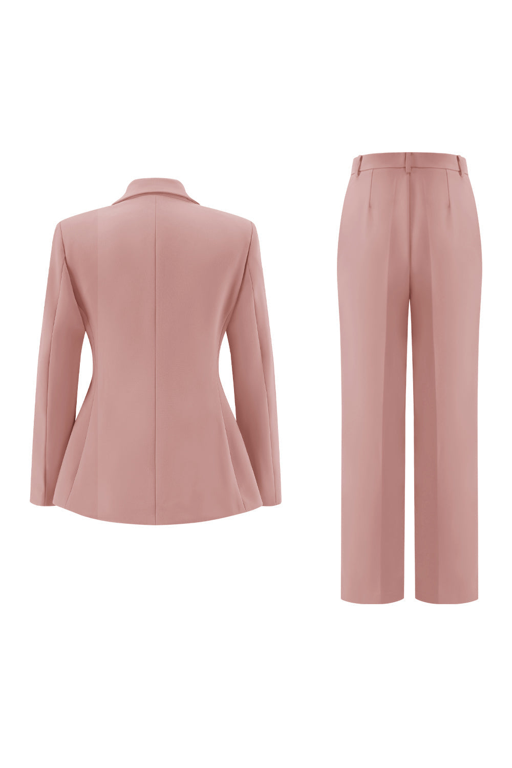 Fuchsia Peak Lapel 2-piece Women Suits with Buttons