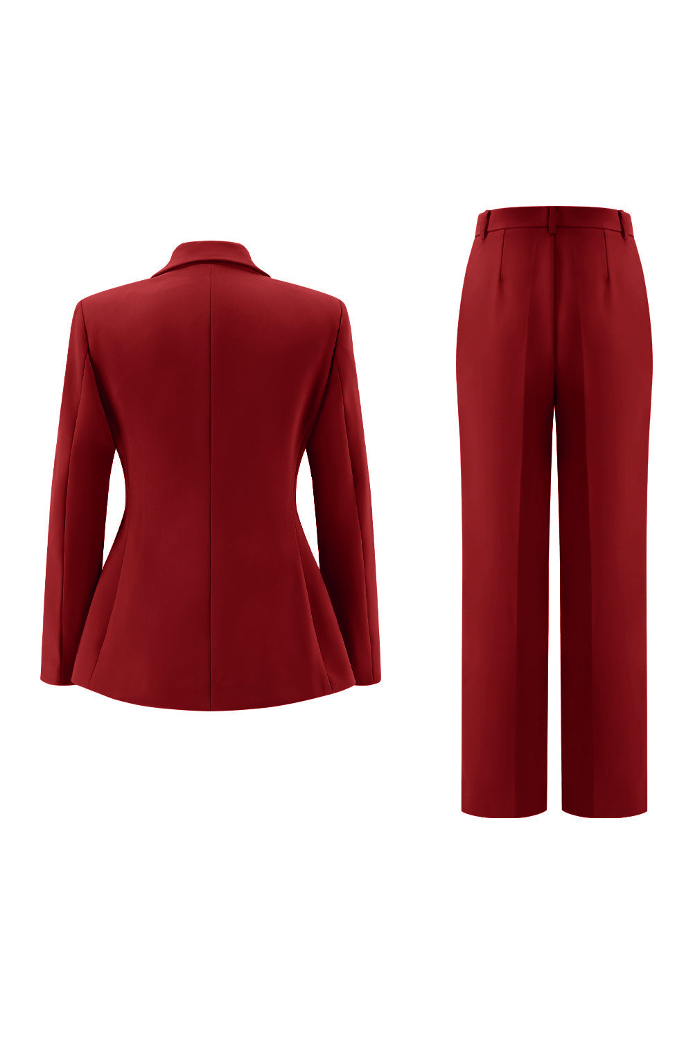 Fuchsia Peak Lapel 2-piece Women Suits with Buttons