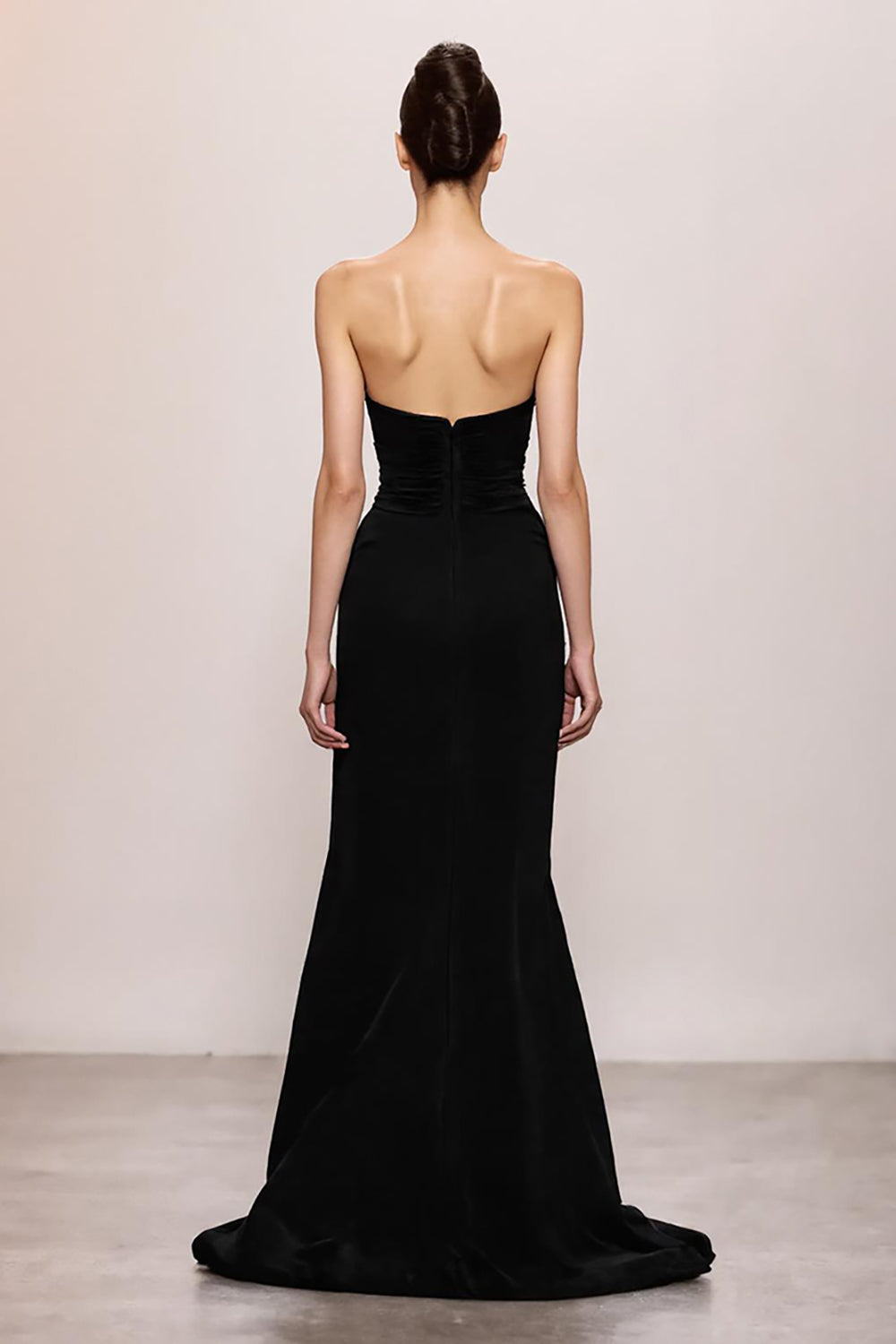 Black Velvet Mermaid Sweetheart Long Formal Dress