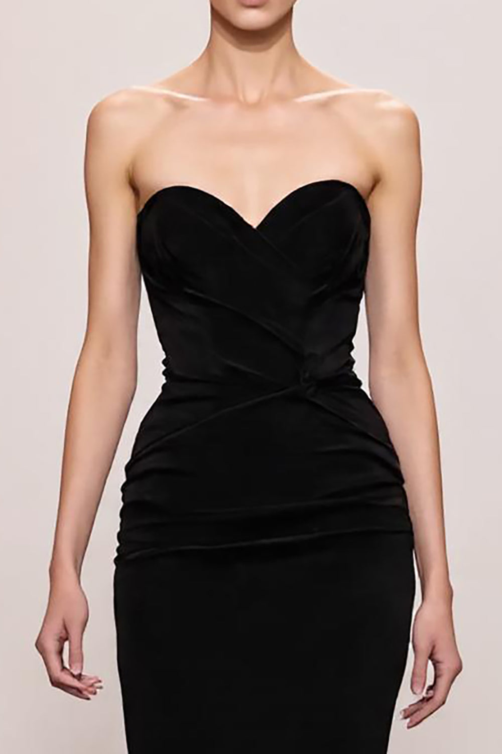 Black Velvet Mermaid Sweetheart Long Formal Dress