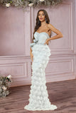 Sparkly Sweetheart Black Mermaid Long Formal Dress with Feathers