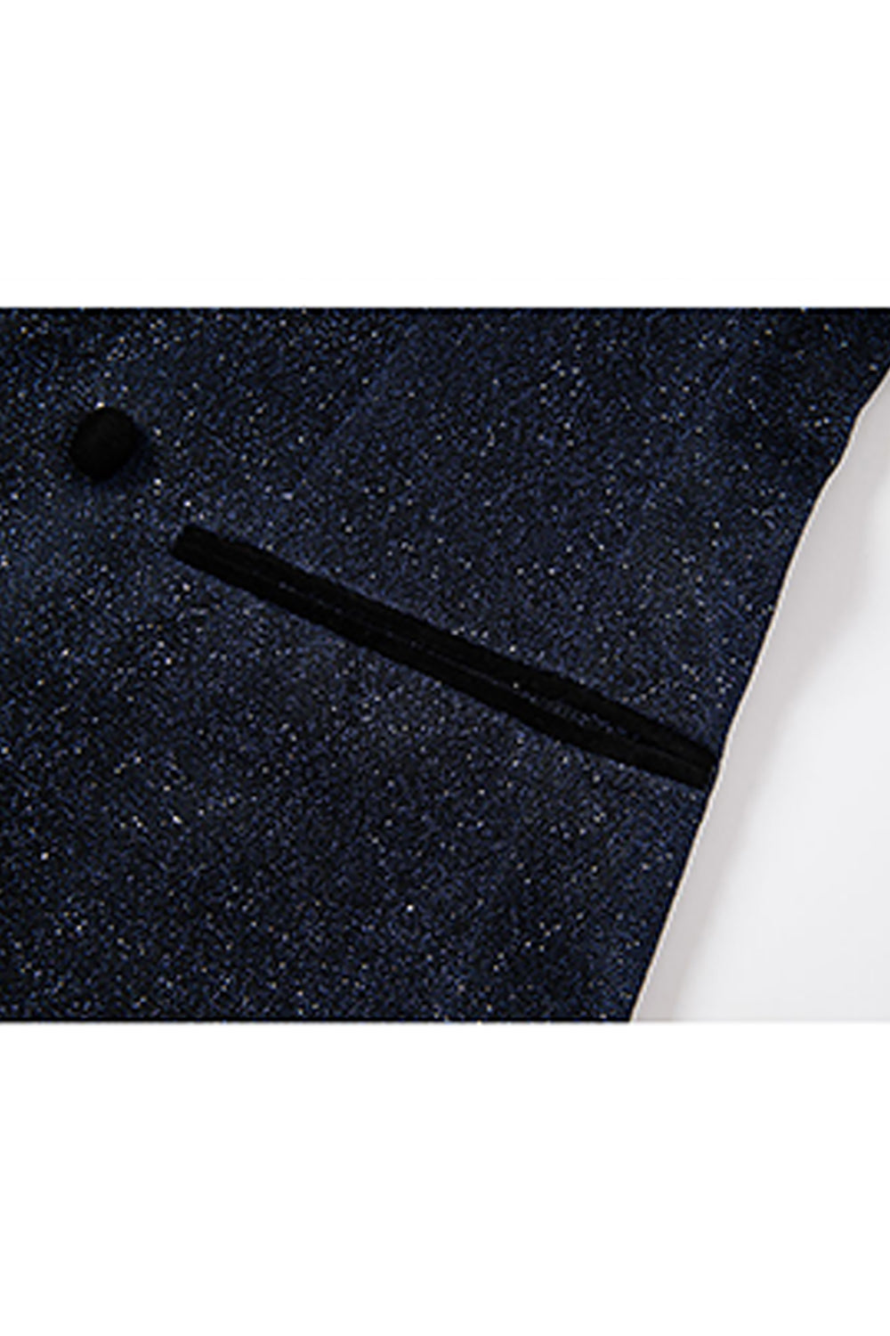 Sparkly Navy Shawl Lapel 2 Pieces Slim Fit Men Formal Suits