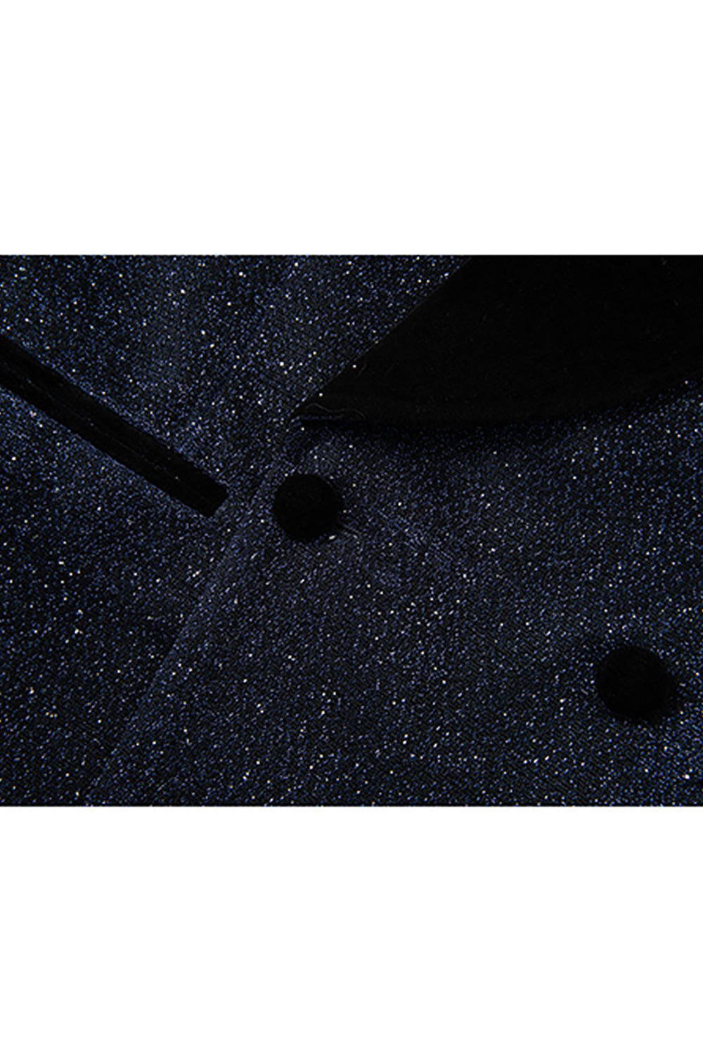 Sparkly Navy Shawl Lapel 2 Pieces Slim Fit Men Formal Suits