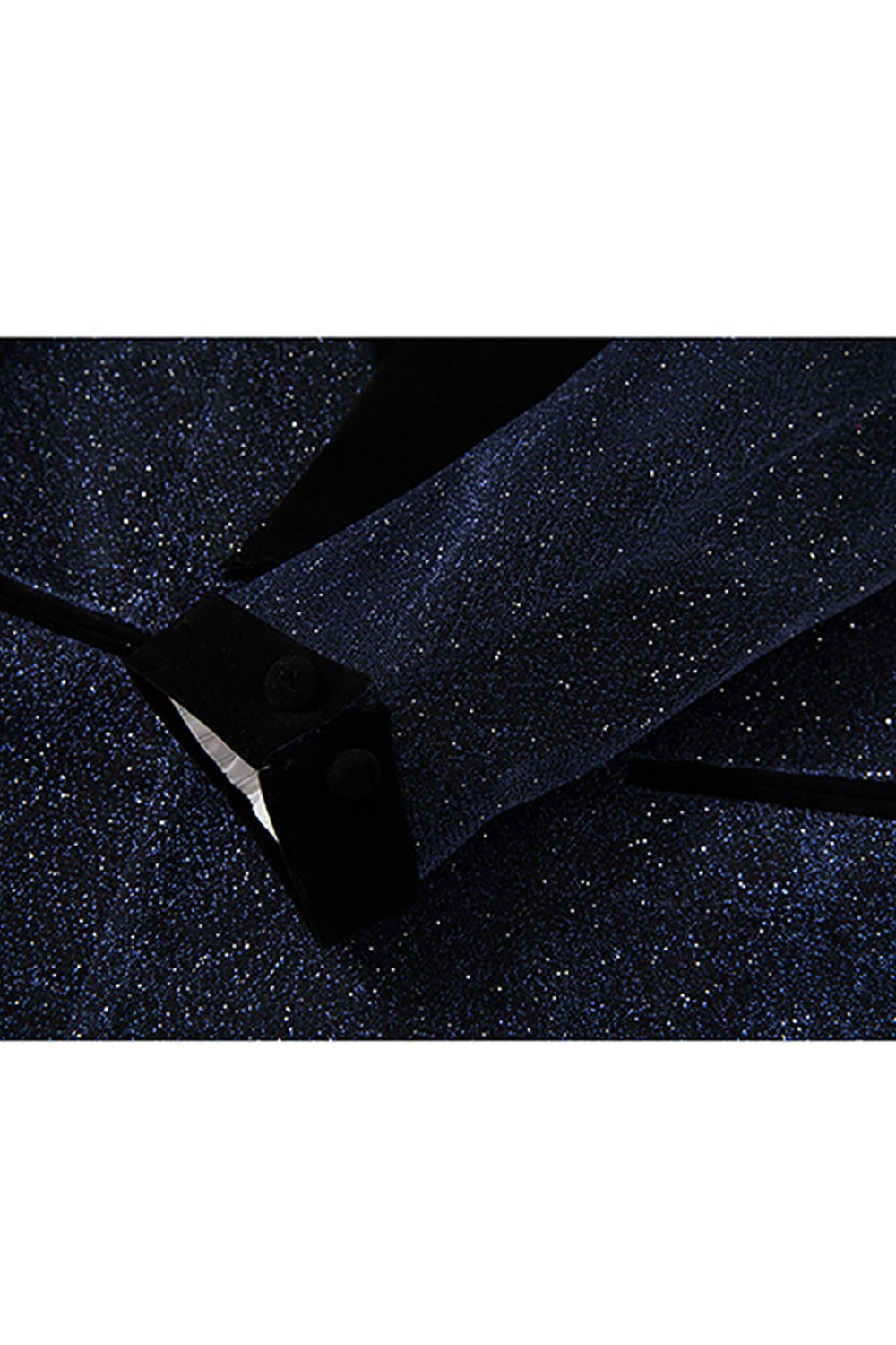 Sparkly Navy Shawl Lapel 2 Pieces Slim Fit Men Formal Suits