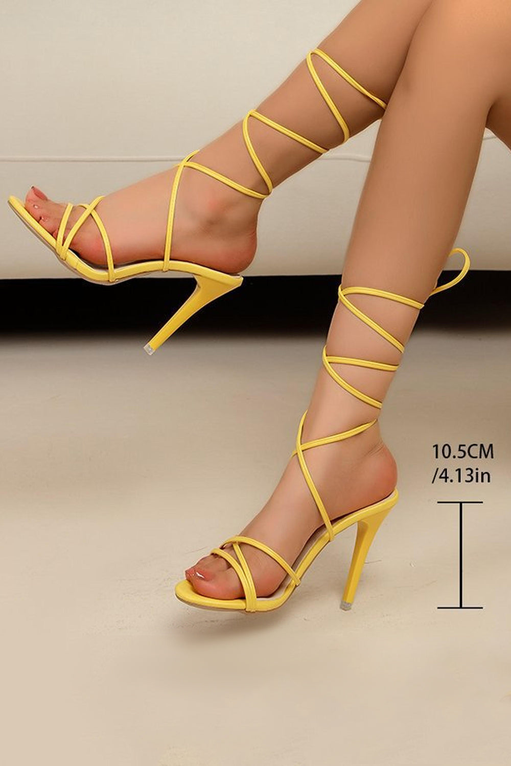Golden Gladiator Strappy Open Toe Stiletto Heel Sandals