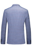 Blue Notched Lapel Singel Breasted 3 Pieces Men's Formal Suits