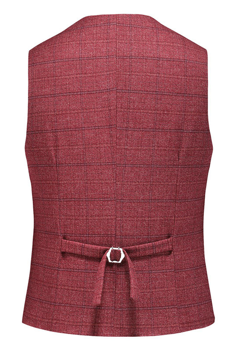 Dark Blue Plaid Notched Lapel 3 Pieces Men's Prom Suits