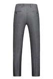 Men's Grey Plaid Peak Lapel One Button 3 Pieces Formal Suits