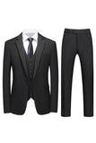 Men's 3 Pieces Violet One Button Notched Lapel Prom Suits