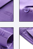 Men's 3 Pieces Violet One Button Notched Lapel Prom Suits
