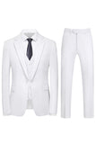 Men's 3 Pieces Violet One Button Notched Lapel Prom Suits