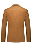 Caramel Peake Lapel One Button 3 Pieces Men's Prom Suits