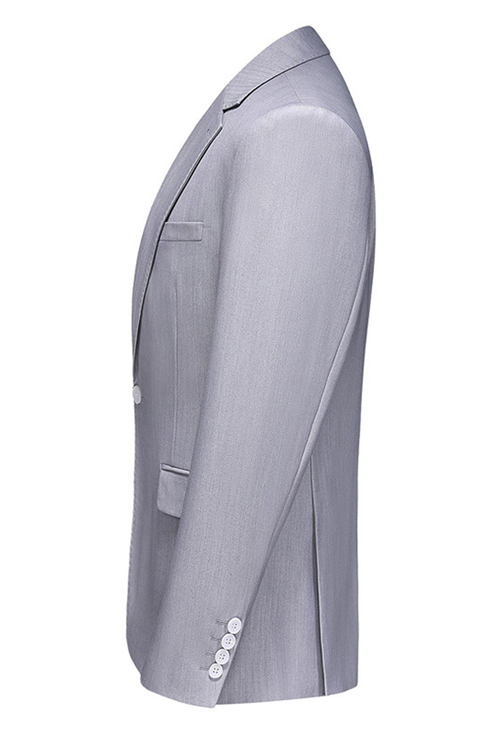 Light Grey Notched Lapel 3 Pieces Men's Formal Suits