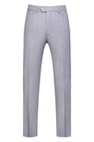 Light Grey Notched Lapel 3 Pieces Men's Formal Suits