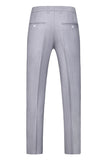 Light Grey Notched Lapel 3 Pieces Men's Formal Suits