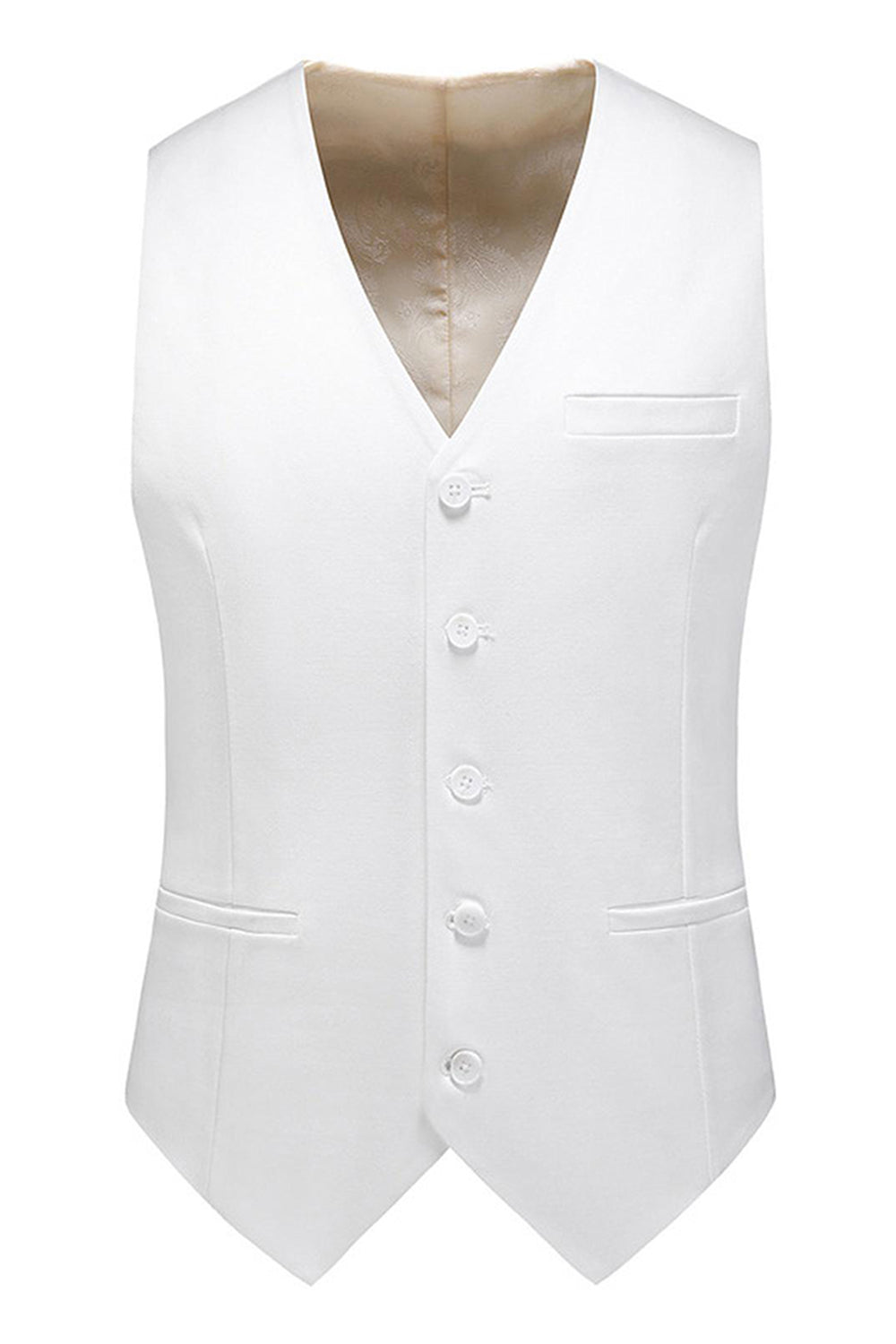 White Shawl Lapel 3 Pieces Men's Wedding Suits