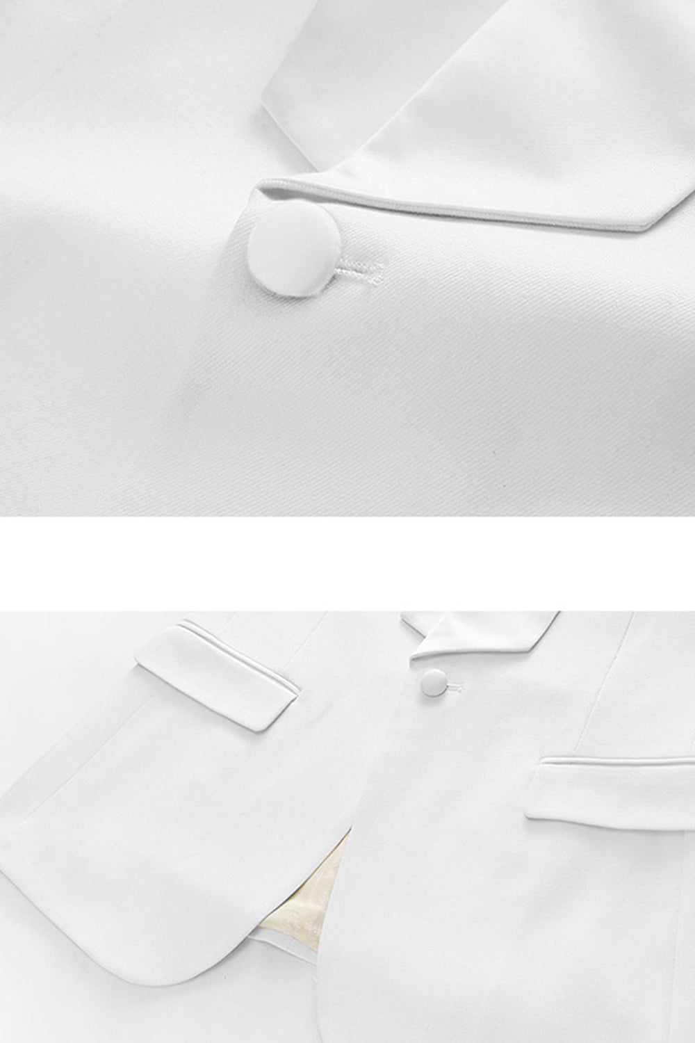 White Shawl Lapel 3 Pieces Men's Wedding Suits