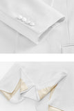 White Shawl Lapel 3 Pieces Men's Wedding Suits