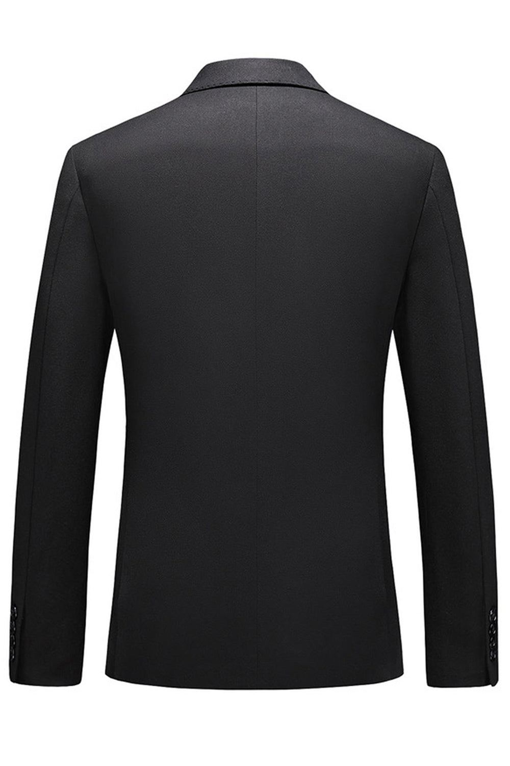 Black Peak Lapel Double Breasted 3 Pieces Men's Prom Suits