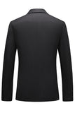 Black Peak Lapel Double Breasted 3 Pieces Men's Prom Suits