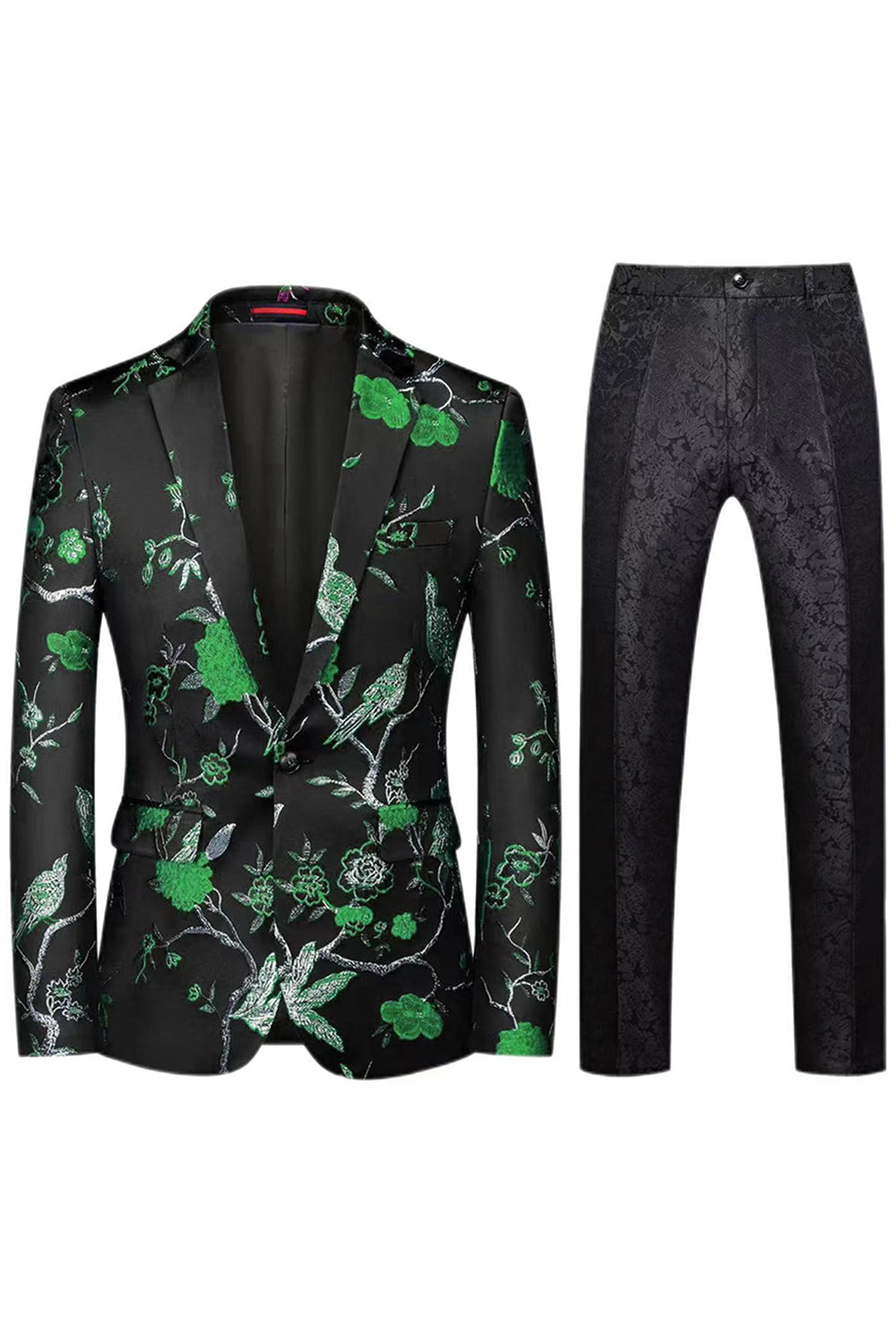 Notched Lapel Jacquard 2 Piece Purple Men's Prom Suits