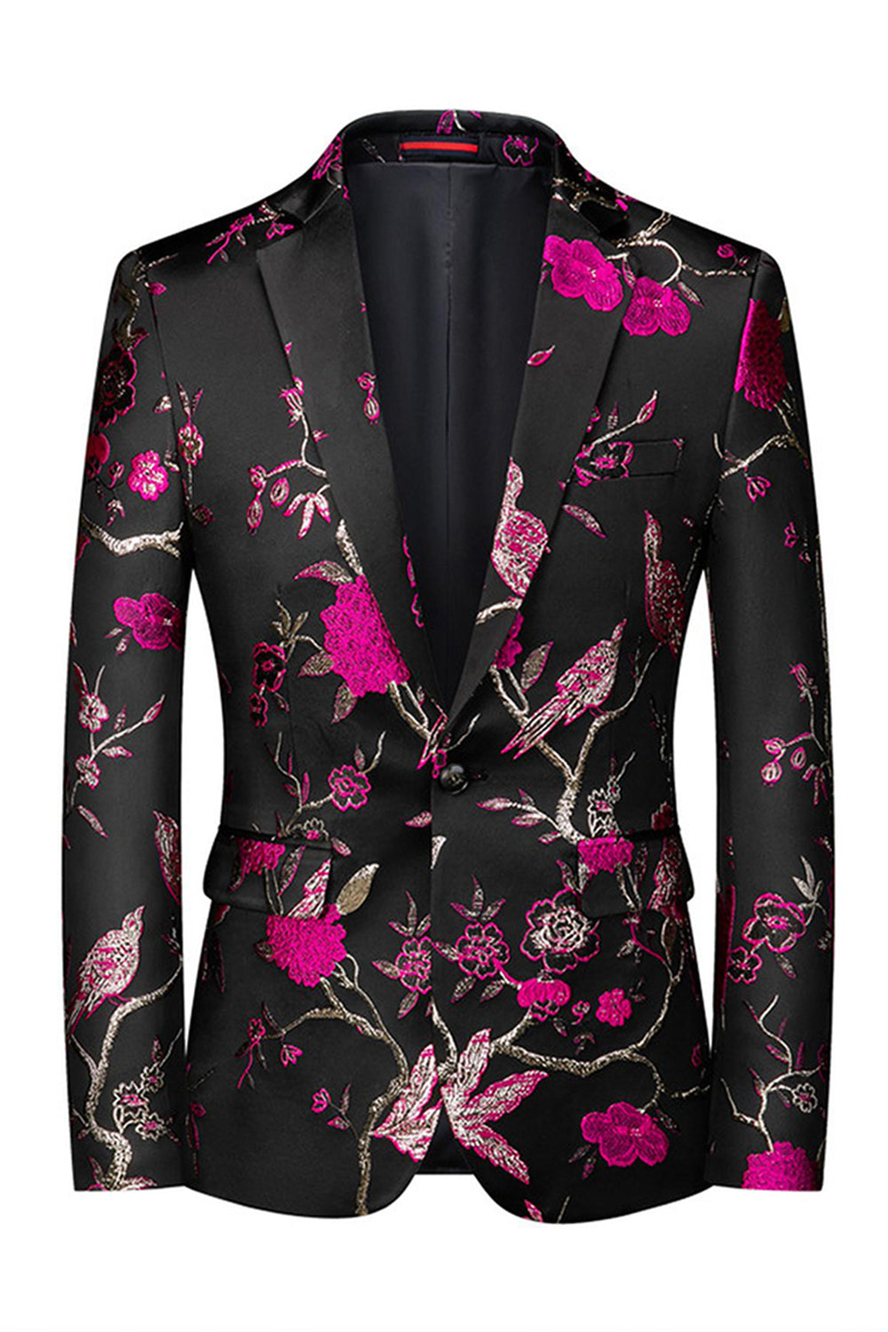 Notched Lapel Jacquard 2 Piece Purple Men's Prom Suits