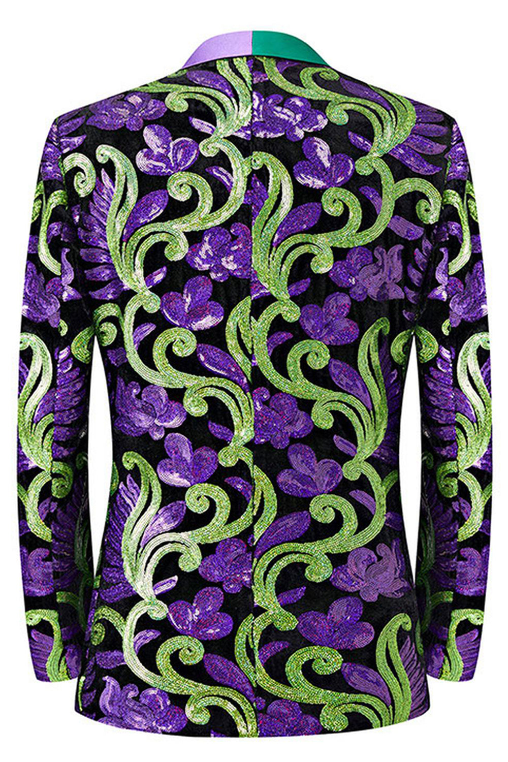 Green Jacquard Shawl Lapel 2 Pieces Men's Prom Suits