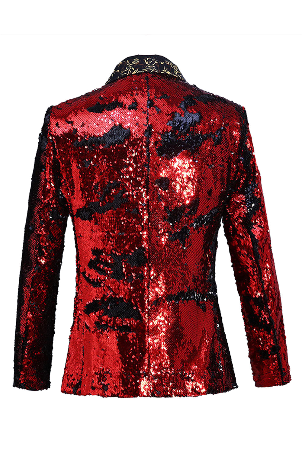 Sparkly Shawl Lapel Purple and Blue Sequins Men's Prom Blazer